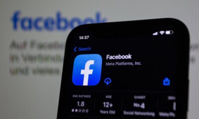 Close-up view of Facebook app on a modern smartphone, emphasizing technology.