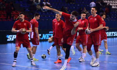 The match of the 15th round of the ARKUS league for handball players between RK Partizan AdmiralBet and RK Crvena zvezda Maxbet was played at the SC "Prof. dr Branislav Pokrajac" hall. Utakmica 15. kola ARKUS lige za rukometase izmedju RK Partizan AdmiralBet i RK Crvena zvezda MaxBet odigrana je u hali SC "Prof. dr Branislav Pokrajac".