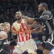 The match of the fourth round of the second phase of the AdmiralBet ABA League between KK Crvena zvezda MeridianBet and KK Patizan Mozzart Bet was played at the Belgrade Arena. Utakmica cetvrte runde druge faze AdmiralBet ABA League izmedju KK Crvena zvezda MeridianBet i KK Patizan Mozzart Bet odigrana je u Beogradskoj Areni.