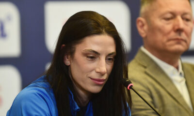 The press conference of the Serbian Athletics Federation on the occasion of the exceptional results of the Serbian national team at the World Indoor Championships, with special emphasis on Angelina Topic's silver medal, was held at the Crowne Plaza Belgrade Hotel. Konferencija za medije Srpskog atletskog saveza povodom izuzetnih rezultata srpske reprezentacije na Svetskom prvenstvu u dvorani, sa posebnim osvrtom na osvajanje srebrne medalje Angeline Topic odrzana je u hotelu Crowne Plaza Belgr