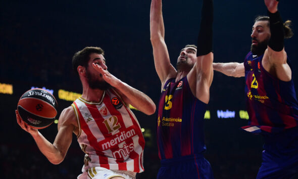 The match of the 14th round of the Turkish Airlines Euroleague between KK Crvena zvezda Meridianbet and FC Barcelona was played at the Belgrade Arena. Utakmica 14. kola Turkish Airlines Evrolige izmedju KK Crvena zvezda Meridianbet i FC Barcelona odigrana je u Beogradskoj Areni.