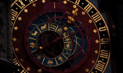 a large clock with roman numerals on it