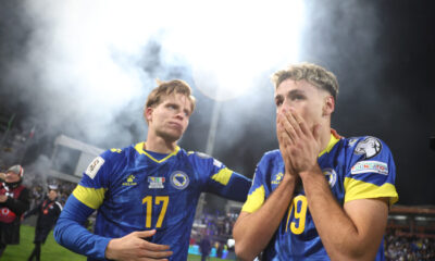 The World Cup play-off finals match between Bosnia and Herzegovina and Italy was played at the Bilino polje stadium in Zenica. Utakmica finala baraza za Svetsko prvenstvo izmedju Bosne i Hercegvine i Italije odigrana je na stadionu Bilino polje u Zenici.