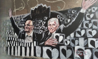 At the corner of Zmaja od Nocaj and Pjaron de Mondezir streets, a mural dedicated to Dusko Vujosevic and Zeljko Obradovic appeared. Na uglu ulica Zmaja od Nocaja i Pjarona de Mondezira osvanuo je mural posvecen Dusku Vujosevicu i Zeljku Obradovicu.