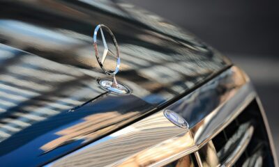 a close up of the hood ornament of a car
