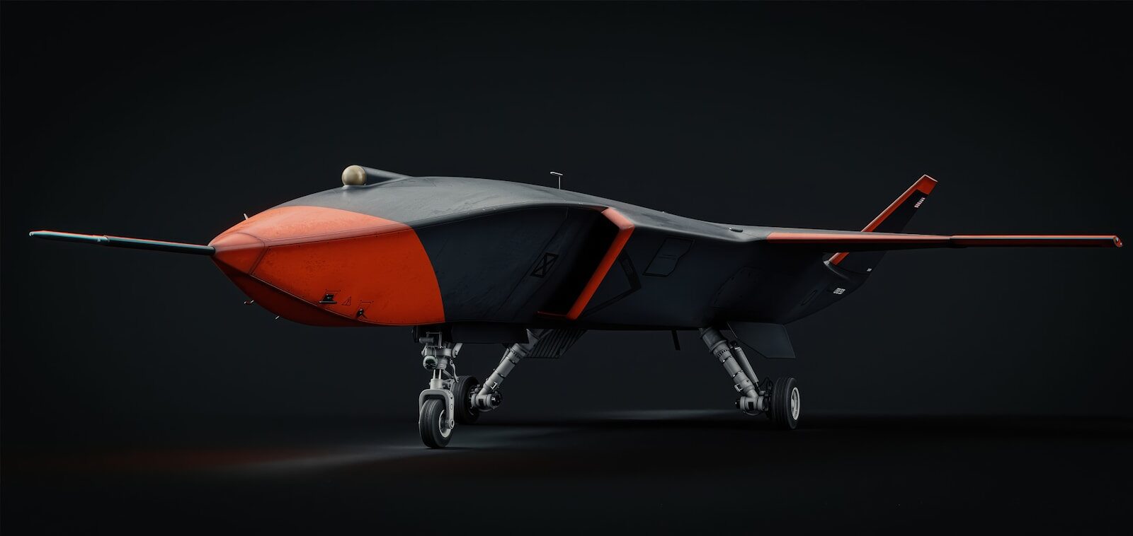 An unmanned aircraft is presented in this image.