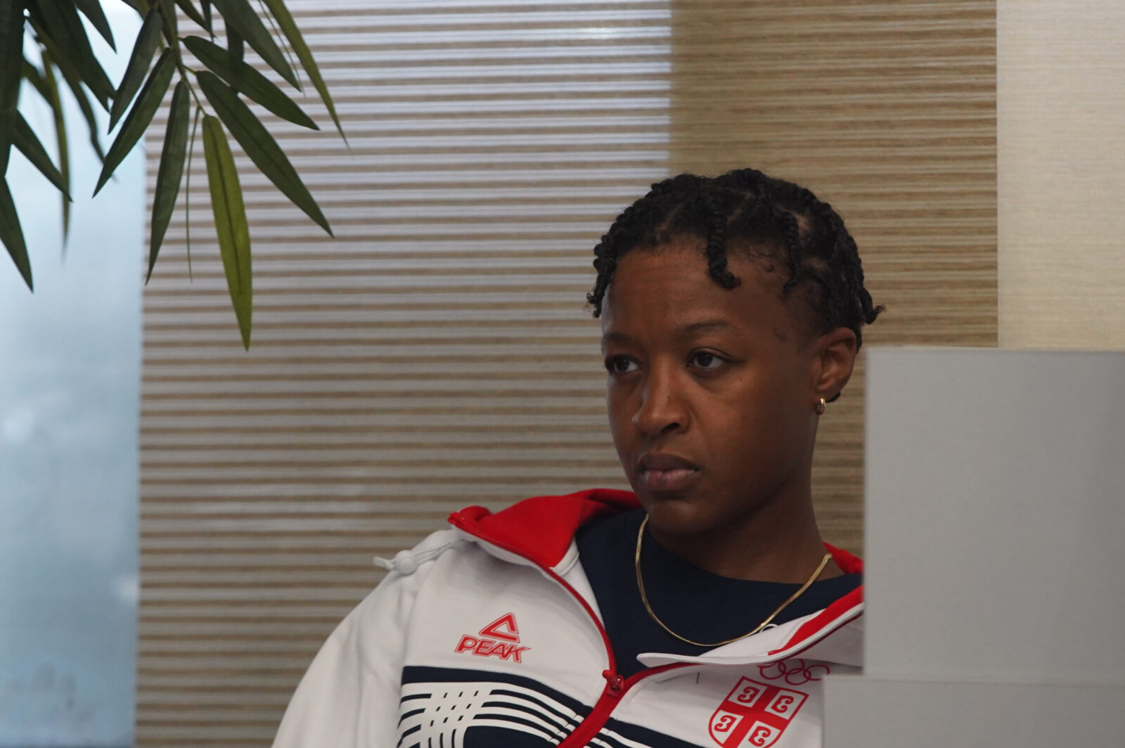 The press conference of the women's basketball team of Serbia before the trip to Paris for the Olympic Games was held in the VIP lounge of Nikola Tesla Airport. Konferencija za medije zenske kosarkaske reprezentacije Srbije pred put u Pariz na Olimpijske igre odrzana je u VIP salonu aerodroma Nikola Tesla.