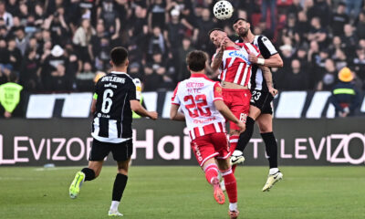 The match of the 33rd round of the Mozzart Super League of Serbia, the 179th eternal derby between FK Crvena zvezda and FK Partizan was played at the Rajko Mitic stadium. Utakmica 33. kola Mozzart Super lige Srbije, 179. veciti derbi izmedju FK Crvena zvezda i FK Partizan odigrana je na stadion Rajko Mitic.