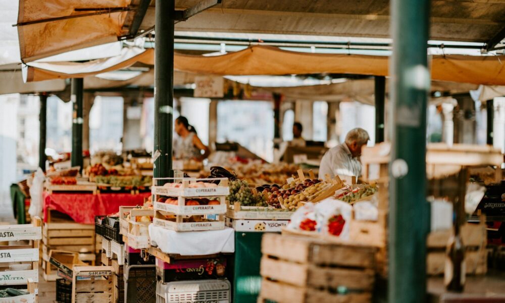 man in fruit market