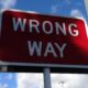 wrong way, sign, road, caution, warning, wrong, direction, information, danger, directional, signage, driving, drive, traffic, signpost, navigation, travel, traveling, wrong way, wrong way, wrong, wrong, wrong, wrong, wrong