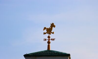 a cross on top of a building