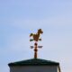 a cross on top of a building