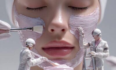 ai generated, miniature, doctor, treatment, skincare, cosmetic, medical, aesthetic, spa, beauty, procedure, cream, professional, tiny, scale, creative, concept, healthcare, dermatology, wellness, clinic, medicine, care, specialist, consultation