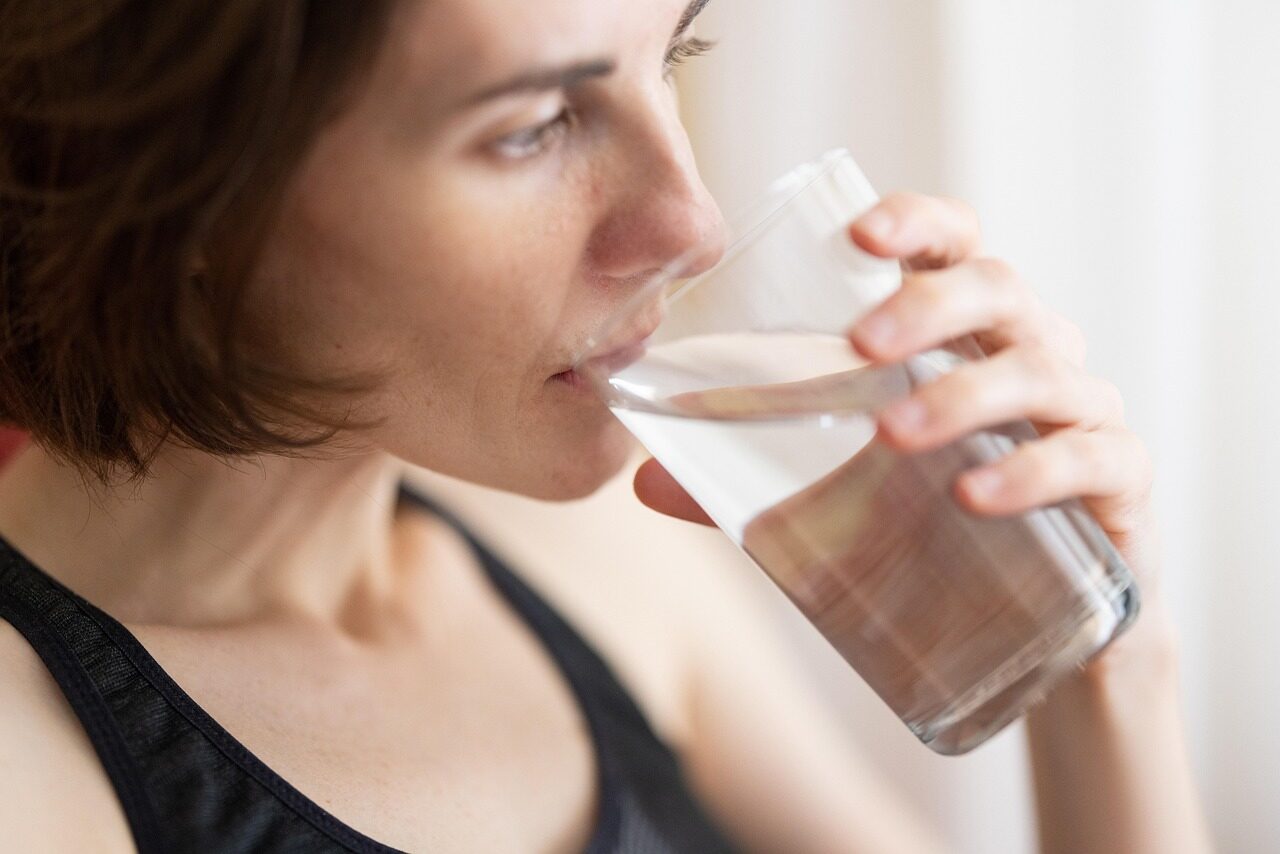 woman, glass, nature, drink, water, fresh, transparent, healthy, freshness, drought, climate, liquid, portrait
