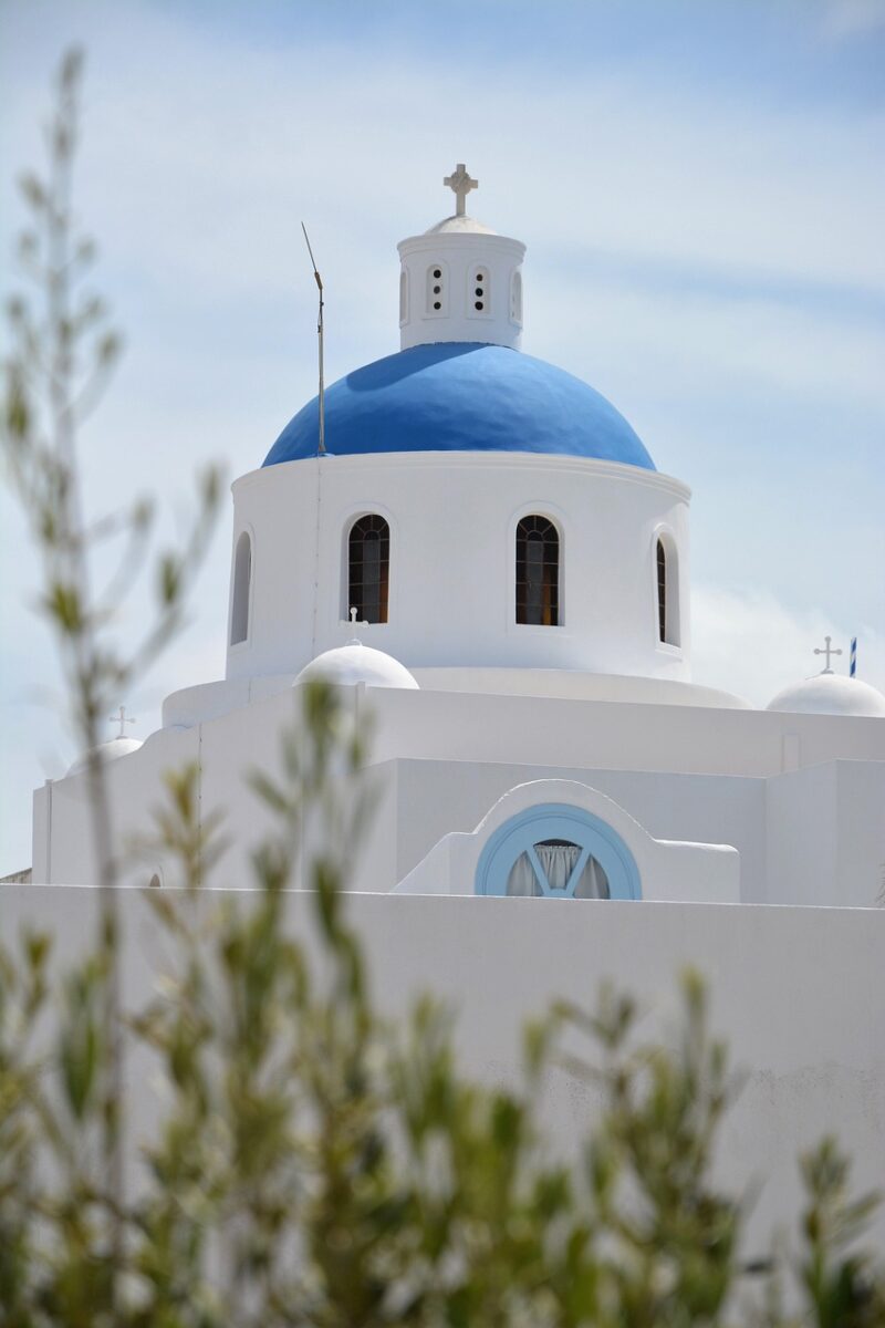 santorini, vacation, signpost, nature, greece, summer, greek, mediterranean, tourism, blue