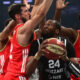 The first match of the AdmiralBet ABA League semi-final series between KK Crvena zvezda MeridianBet and KK Partizan Mozzart Bet was played at the Belgrade Arena. Prva utakmica polufinalne serije AdmiralBet ABA League izmedju KK Crvena zvezda MeridianBet i KK Partizan Mozzart Bet odigrana je u Beogradskoj Areni.