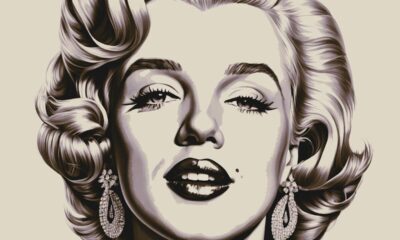 ai generated, monroe, marilyn, actress, female, celebrity, usa, beauty, america, drawing, monochrome, icon