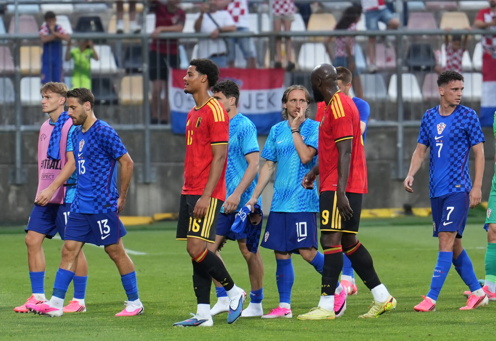 The warm-up match before the departure for the World Cup in football between the Croatian and Belgian national teams was played at the HNK Rijeka Stadium (Rujevica Stadium) in Rijeka.
