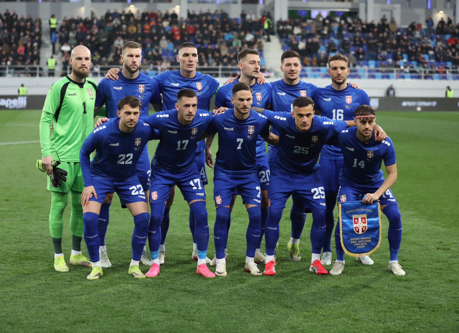 A friendly match between the national teams of Serbia and Saudi Arabia played at the TSC Arena stadium in Backa Topola. Prijateljska utakmica izmedju reprezentacija Srbije i Saudijske Arabije odigrana na na stadionu TSC Arena u Backoj Topoli.
