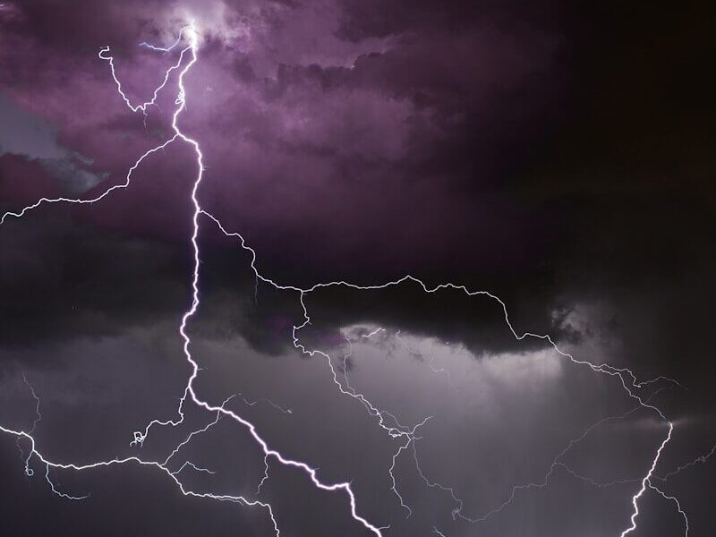 selective photography of white thunder