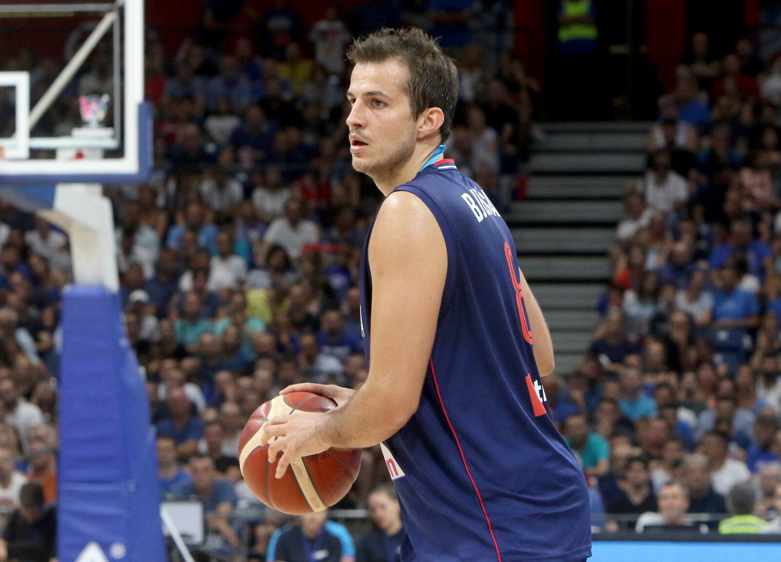 Basketball friendly match between Serbia and Lithuania held in Stark arena. Prijateljska kosarkaska utakmica izmedju Srbije i Litvanije odigrana u Stark areni