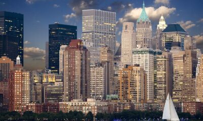 new york, skyline, manhattan, hudson, skyscraper, urban, new york city, city, ny, nyc, usa, panorama, united states, america, evening atmosphere, sailboat, landscape, new york, new york, new york, new york, new york