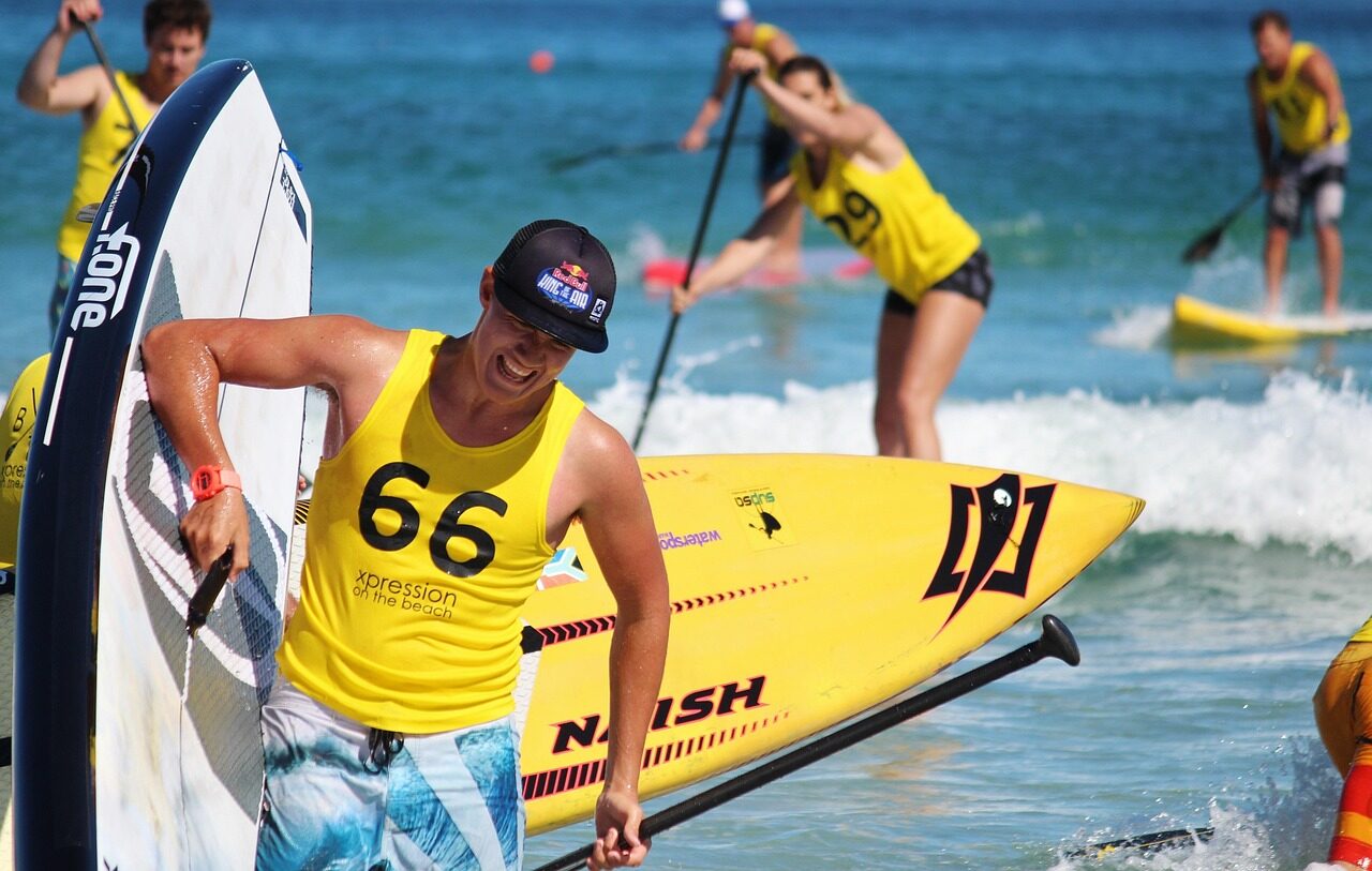 stand up paddling, sup, paddle board, nature, water sports, competition, water, sea, coast, beach, game, fun