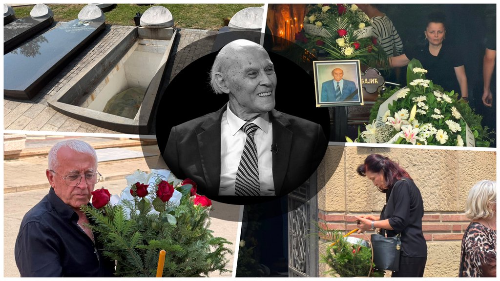 Ćerke Andrije Bajića na sahrani u Beogradu, Mala Cana neutešna
