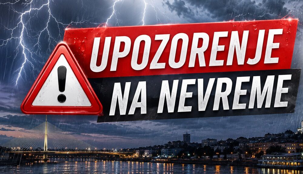 RHMZ izdao upozorenje na nevreme za jugozapadnu, zapadnu i centralnu Srbiju – pljuskovi sa grmljavinom
