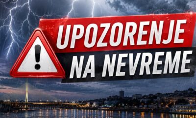 RHMZ izdao upozorenje na nevreme za jugozapadnu, zapadnu i centralnu Srbiju – pljuskovi sa grmljavinom