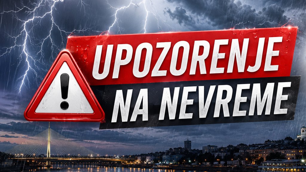 Olujno nevreme zahvata delove Srbije, RHMZ izdao upozorenje