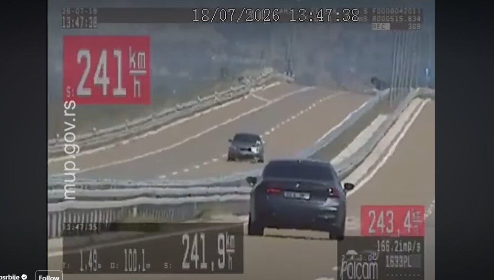 Nasilnička vožnja kod Pirota, vozač isključen zbog prebrze vožnje