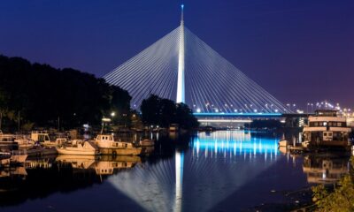 most na adi, bridge, belgrade, nature, serbia, architecture, europe, river, sky, travel