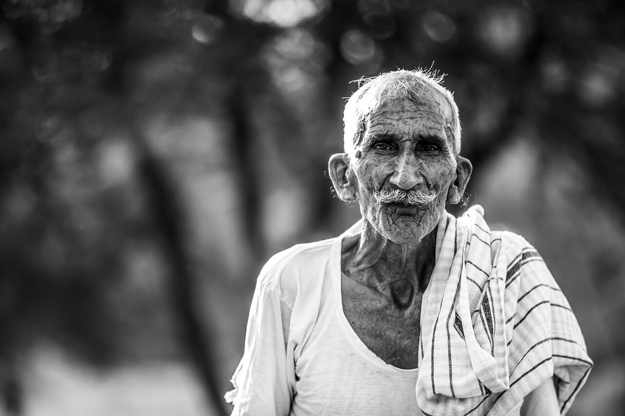 man, village, elderly, indian, weary, photography, landscape, nature, rajasthan, portrait, black and white, black and white, black and white, black and white, black and white, black and white