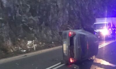 Automobil prevrnut kod isključenja za Lastu u Beogradu, saobraćaj otežan – prevrtanje automobila Beograd