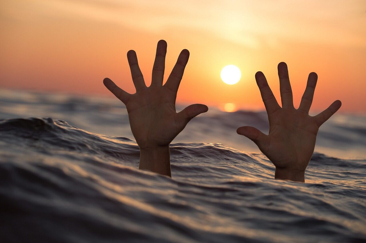 man, sea, hands, drowning man, nature, sunset, ocean, struggle, survive, accident, rescue, help, danger, sos, struggling, water