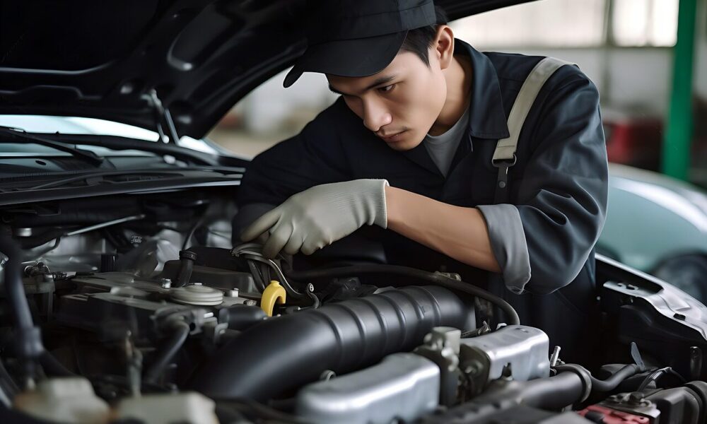 ai generated, mechanic, auto, car engine, professional, car mechanic, engine, car care, vehicle maintenance, inspection technician, mechanic workshop, garage, checking engine, asian mechanic, engineering, mechanic, mechanic, mechanic, mechanic, mechanic, car mechanic, car mechanic