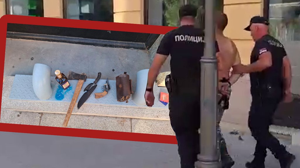 Policija u Kragujevcu privela muškarca sa hladnim oružjem blizu skupa – incident u Kragujevcu