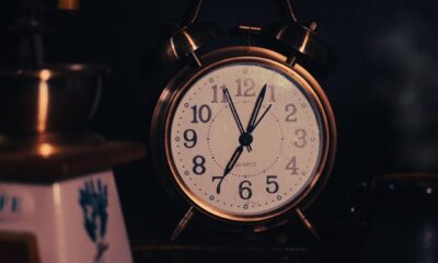 coffee, coffee grinder, cup, clock, time, coffee cup, dark, alarm clock