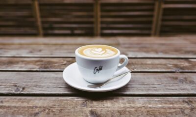 coffee, cup, caffeine, drink, latte, latte art, coffee cup, morning coffee, coffee break, hot coffee, beverage, hot, mug, rustic, saucer, table, wooden table, coffee, coffee, coffee, coffee, coffee, table, table
