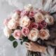 rose, flower wallpaper, flower background, roses, pink, flowers, beautiful flowers, bloom, nature, rose flower, bouquet, romantic, hands, female, delicate, vintage, marble, ai generated