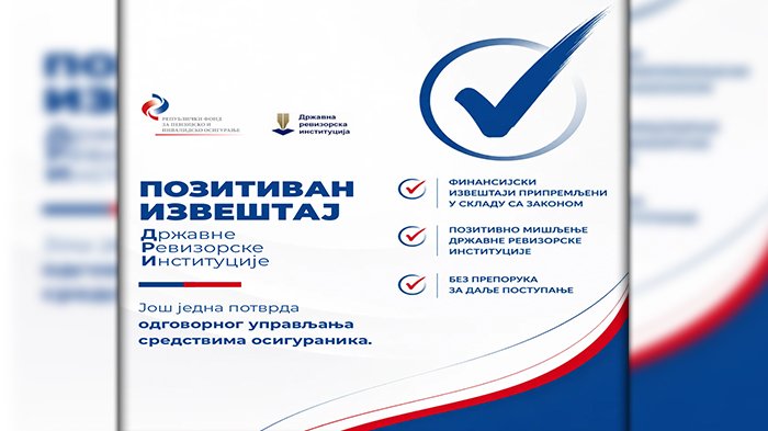 Republički fond PIO usklađuje finansijske izveštaje sa zakonom i propisima – finansijski izveštaji Fonda PIO
