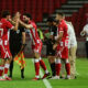 The second leg of the second round of qualifying for the Champions League between FK Crvena zvezda and FK Larne was played at the Rajko Mitic stadium. Revans utakmica drugog kola kvalifikacija za Ligu sampiona izmedju FK Crvena zvezda i FK Larne odigrana je stadionu Rajko Mitic.