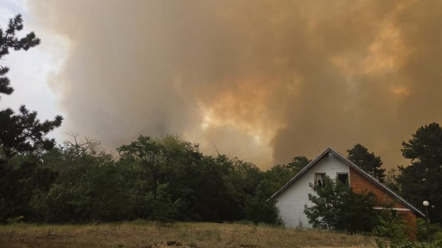 Požar kod Čardaka: Vetar širi vatru ka Šumarku, evakuacija u toku