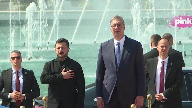 Predsednik Vučić dočekao predsednika Zelenskog ispred Palate Srbija – svečani doček za ukrajinskog predsednika