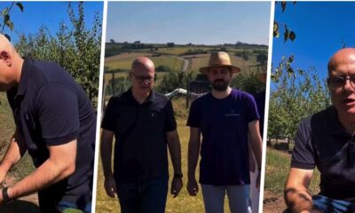 Miloš Vučević učestvovao u berbi šljiva u Rači i pohvalio domaću šljivovicu – Vučević u Rači