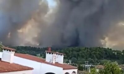 Požar kod Sivirija na Halkidikiju, vatrogasci na terenu, turistima upućena upozorenja