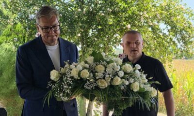 Predsednik Srbije Aleksandar Vučić odao počast Draganu Markoviću Palmi u Končarevu