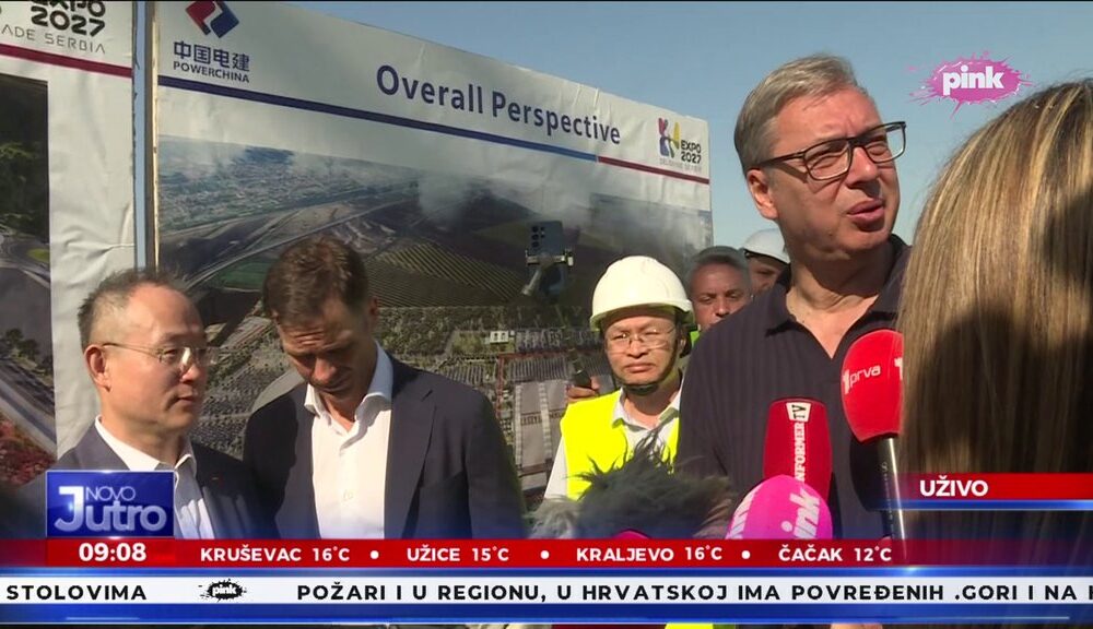 Predsednik Vučić i ambasador Li Ming obilaze radove na Ekspo gradilištu u Surčinu – Ekspo gradilište u Surčinu