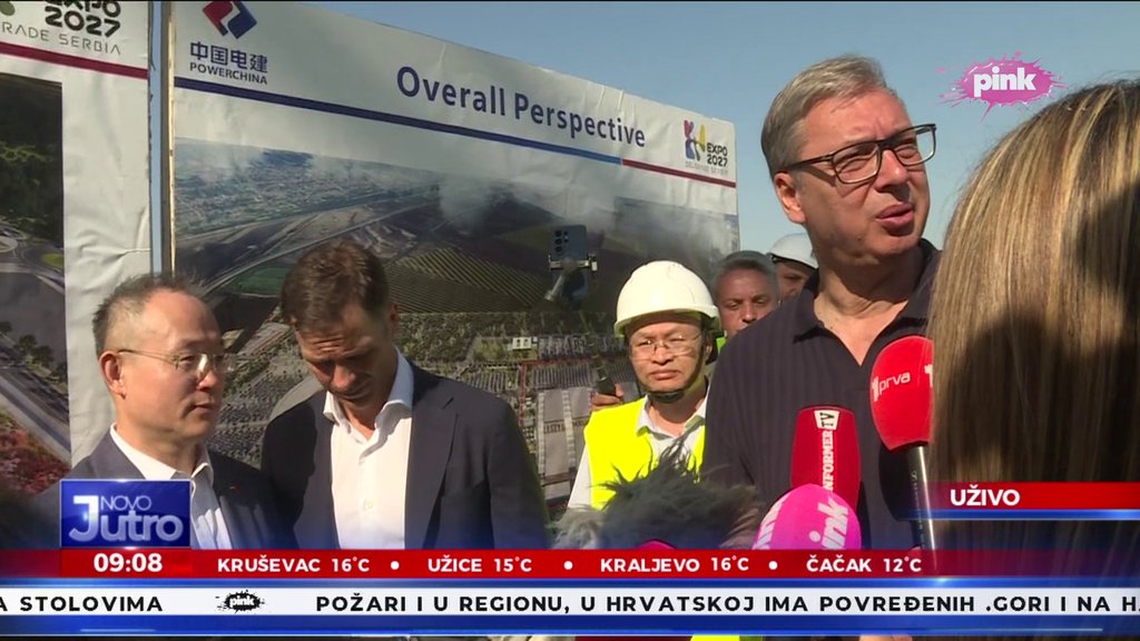 Predsednik Vučić i ambasador Li Ming obilaze radove na Ekspo gradilištu u Surčinu – Ekspo gradilište u Surčinu